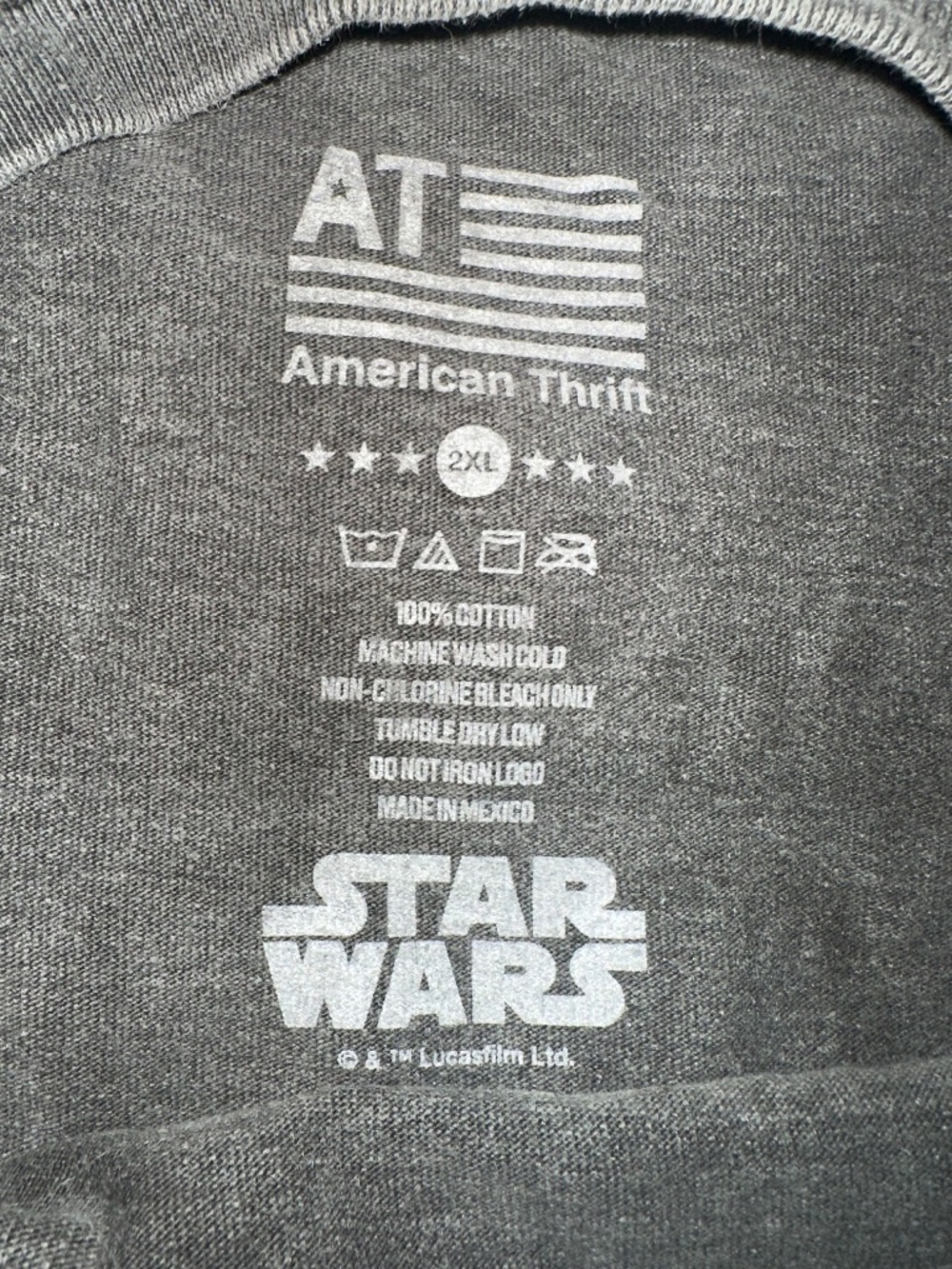 American Thrift | Star Wars Acid Wash Graphic Tee | 2XL - Picture 5 of 5